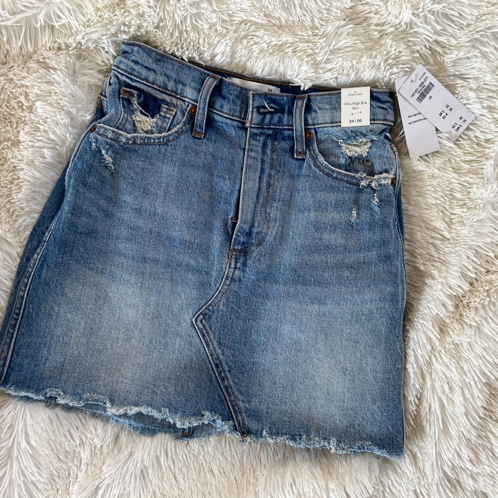 Denim Mini Skirt, Abercrombie & Fitch, Size 24